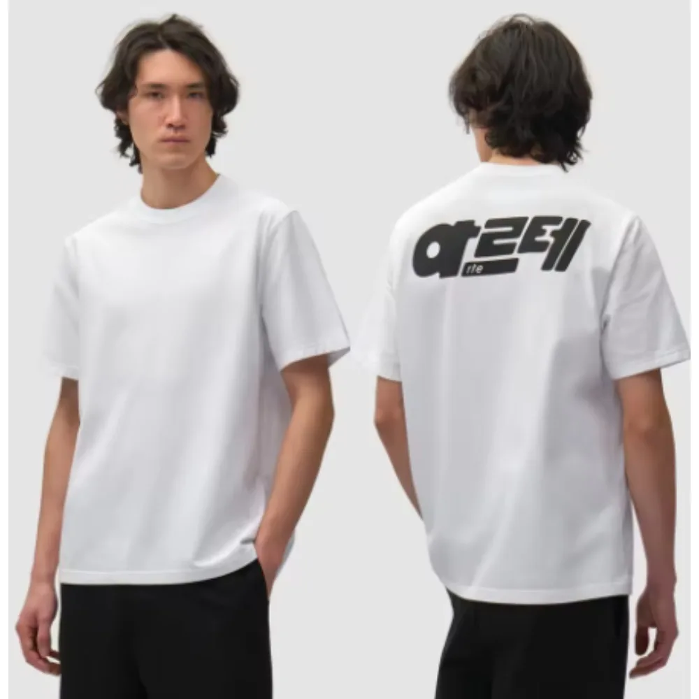 2026 New Unisex High-end Style Graphic T-shirt, Simple Print Design, Suitable for Daily Wear Casual Streetwear Short Sleeve Top