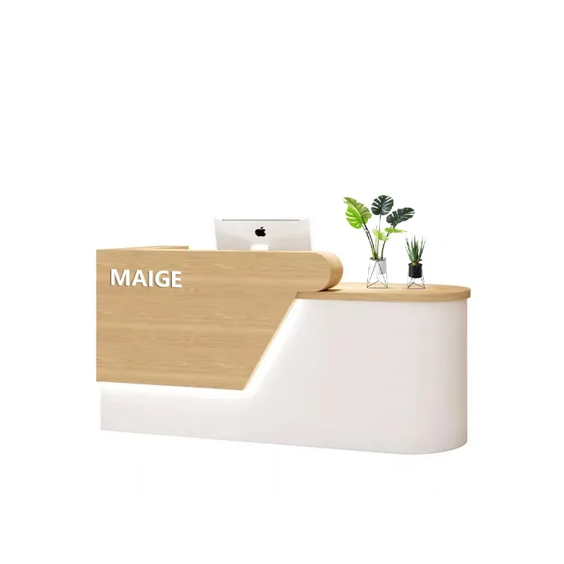 Clothing store checkout page store small log bar table hospital clinic Nakajima desk reception desk