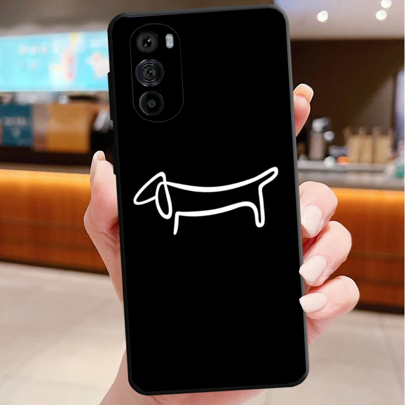 

Phone Case For Motorola Edge 50 40 Pro 60 50 40 30 Ultra Neo Fusion Moto G85 G72 G53 G54 G84 G13 G32 Cute cartoon Dachshund dog