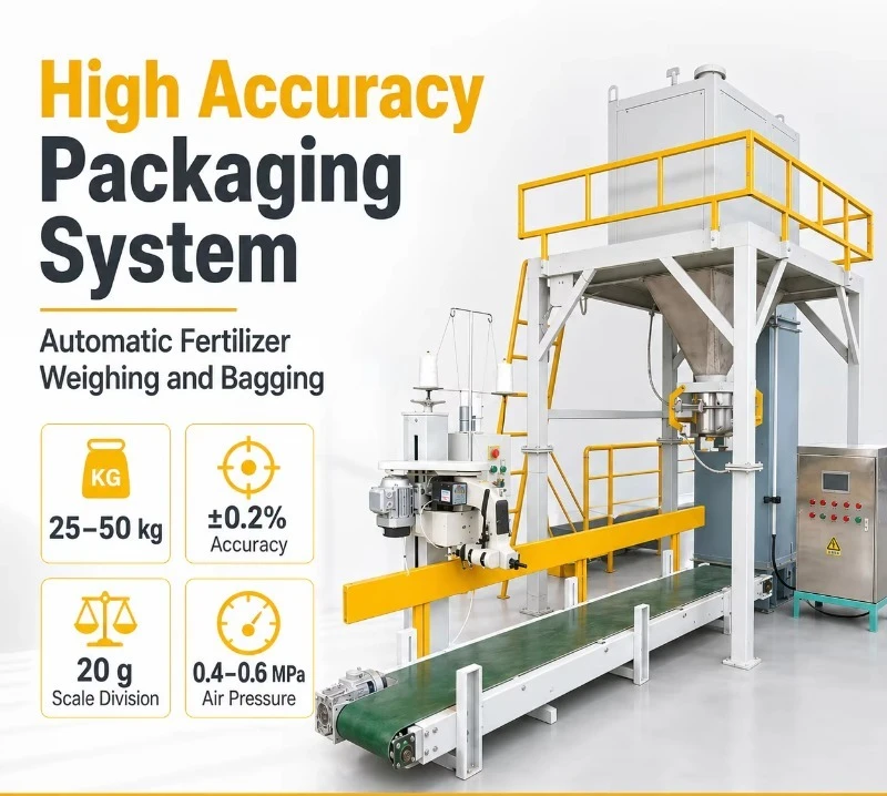 Mingda 480-600 Bags/Hour Electric Motor Fertilizer Packing System with Quantitative Weigher Filling Bag Sewing Machine