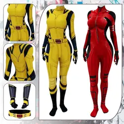 Ladypool Dead Cosplay Pool Wolverine Cosplay Jumpsuit Costume Gloves Fantasia Disguise Women Superhero Halloween Carnival Suit