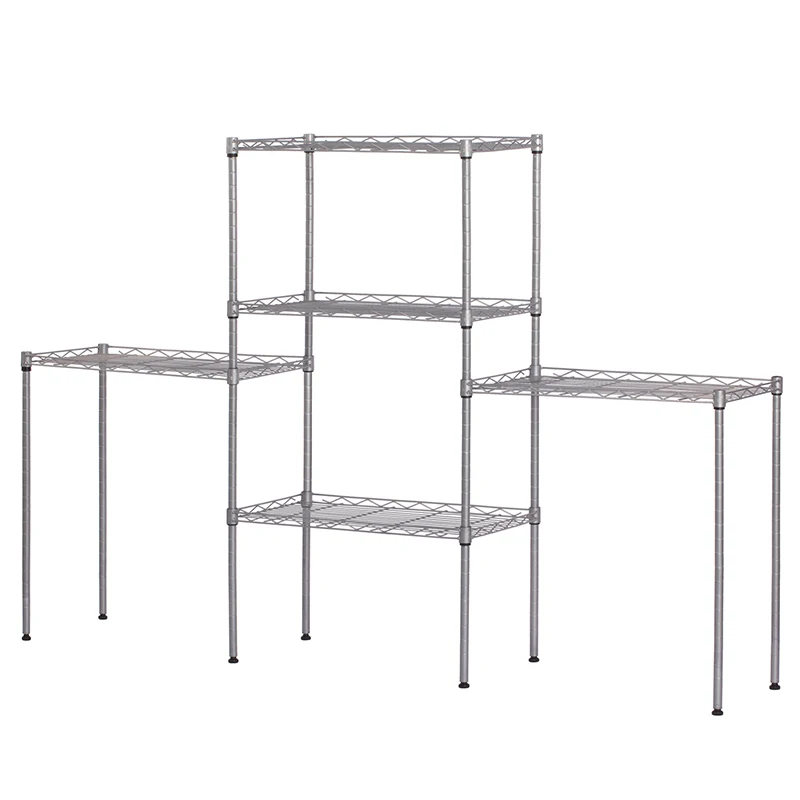 

Changeable Assembly Floor Standing Carbon Steel Storage Rack Silver