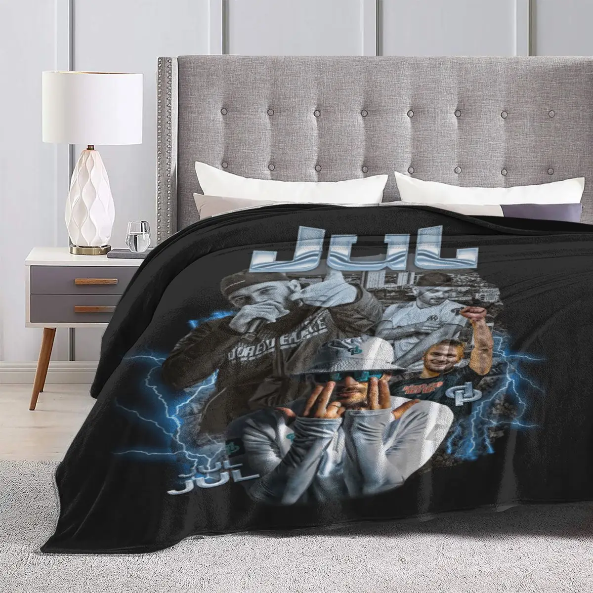 Jul Bootleg Flannel Blanket Music Rapper Super Soft Throw Blanket for Couch Chair Sofa Bed Travelling Bedspread Sofa Bed Cover