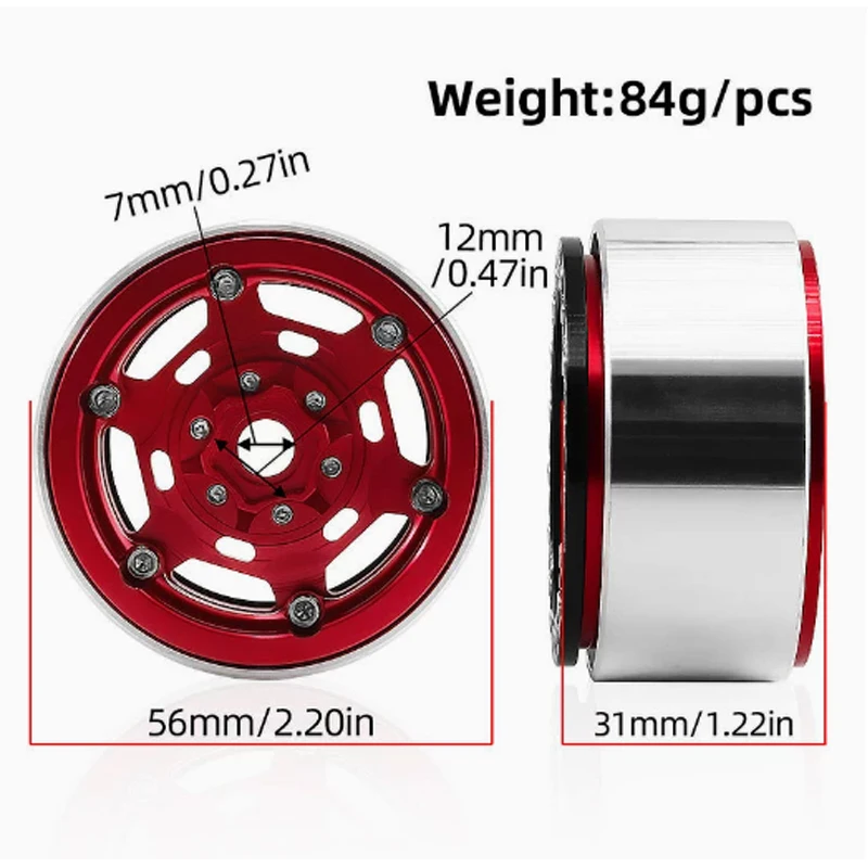Special for climbing bikes 1.9-inch planetary wheels suitable for TRX4 SCX10 Axial easy control 4102 compatible with all models