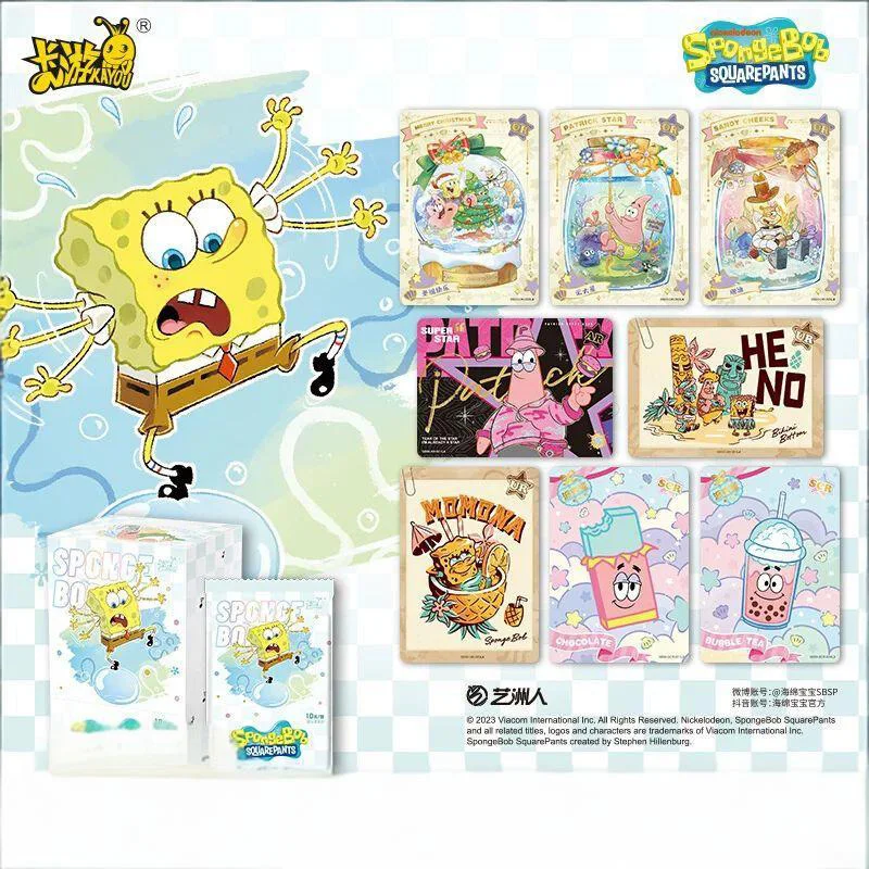 

Genuine KAYOU SpongeBob Fun Moments TCG Special Pack 10 Packs 50 Cards AR UR OR Rare Insert Collectible Gift for SpongeBob Fans
