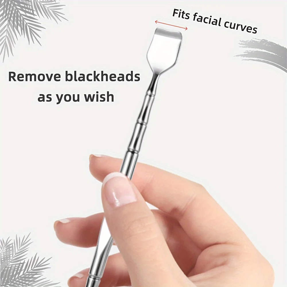 9-Piece Blackhead Kit, Stainless Steel Pimple Comedone Extractor Tools Set With Case, Ideal Gift For Skincare Enthusiasts