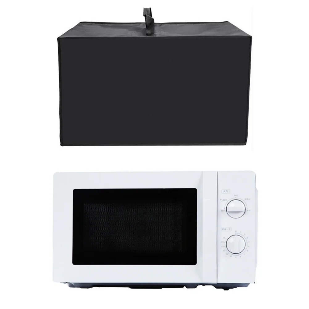 Microwave Oven Cover 50x40x32cm 420D Oxford Fabric Waterproof Sunproof Dustproof Black Protection Case For Kitchen Appliance