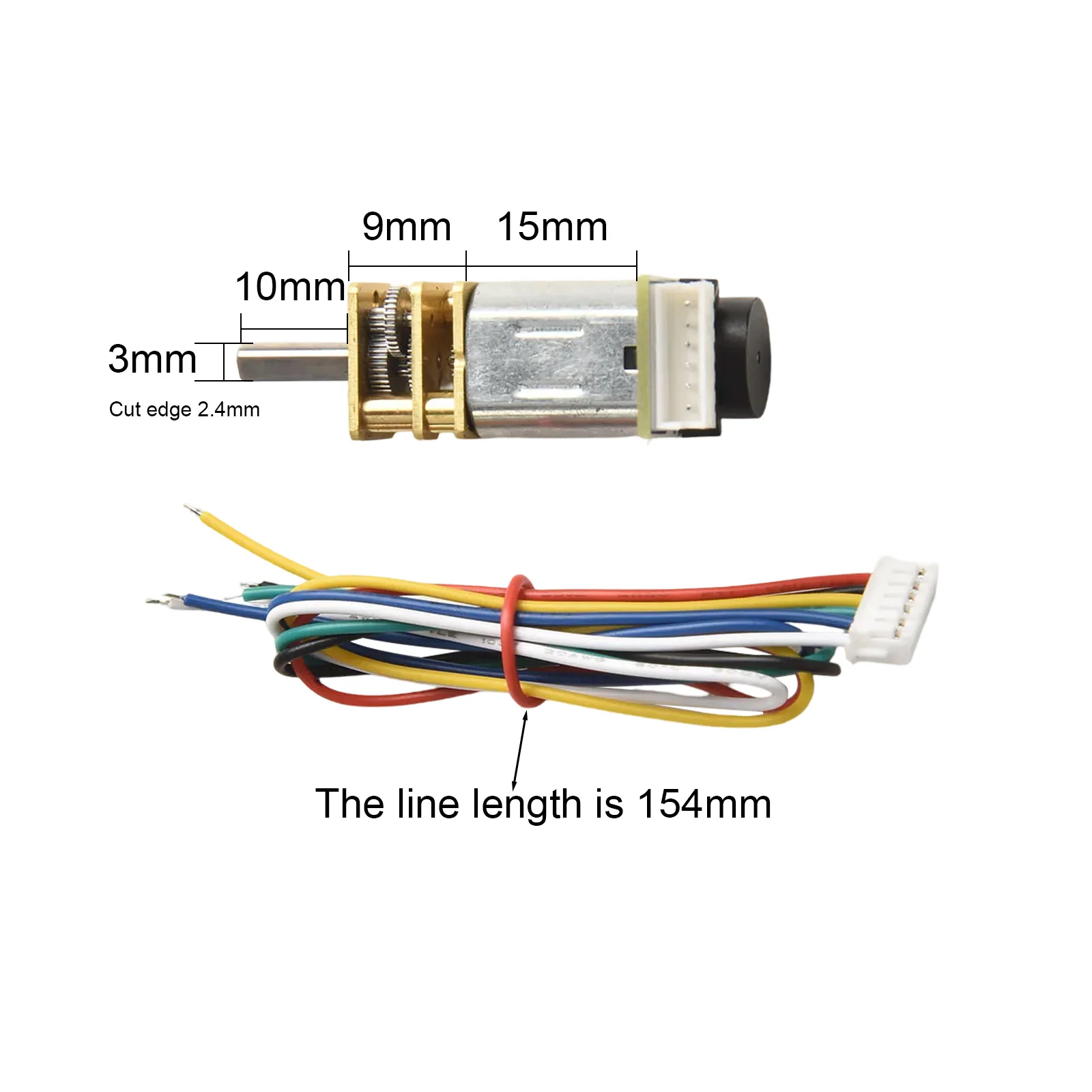 GA12 N20 Encoder DC 6V Mini Metal Gear DC Motor Gearwheel High Torque 15 25 50 70 100 150 300 500 1500RPM 7PPR Hall Sensor