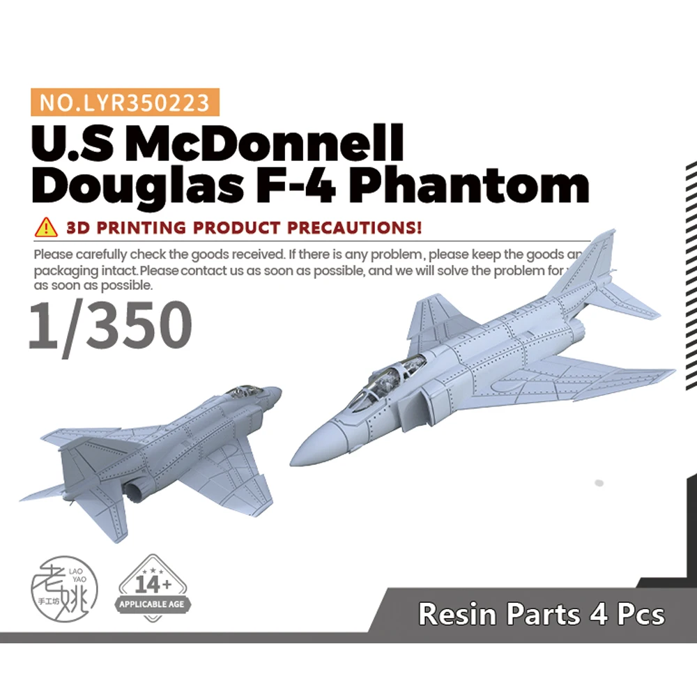 Yao's Studio LYR223 1/350 Military Model Kit US McDonnell Douglas F-4 Phantom WWII WAR GAMES