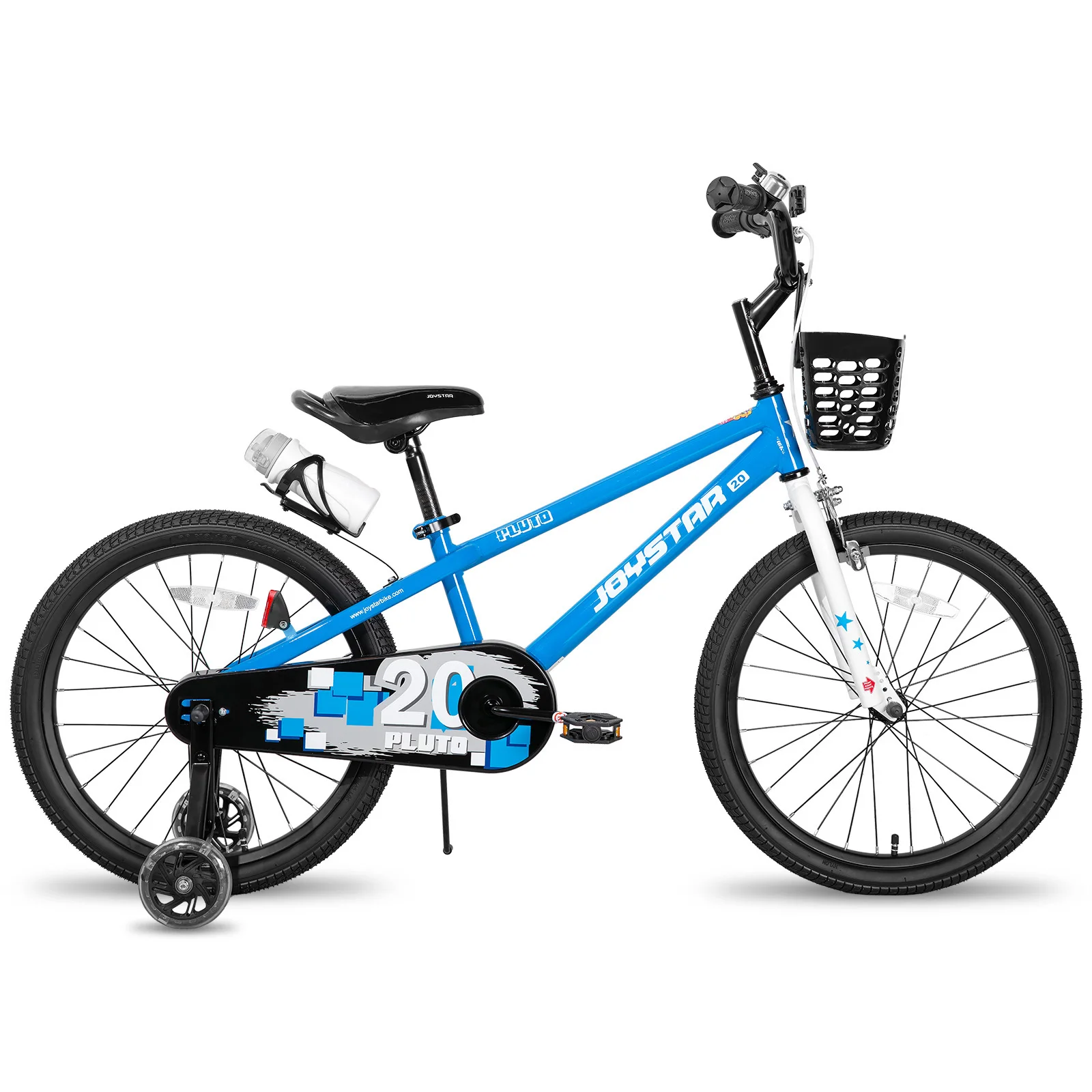 JOYSTAR 12 14 16 18 20 Inch Kinderfiets met Verlichte Steunwielen, Bidonhouder, Kinderfiets voor Jongens en Meisjes