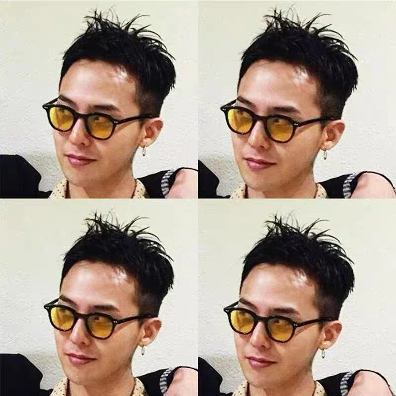 New Korean Style Personalized Small Round Frame Rice Nail Sunglasses Same Style as G-Dragon