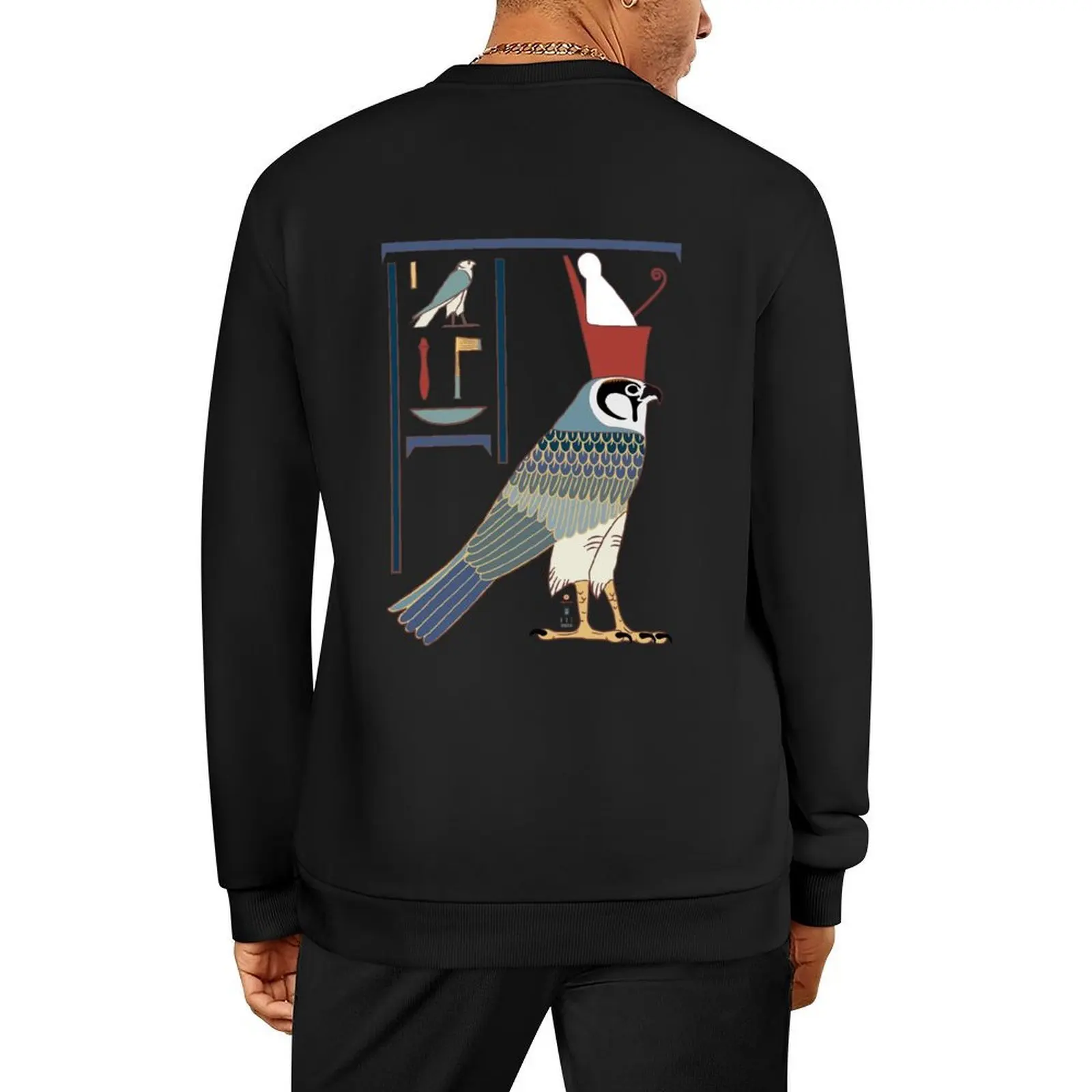 

Horus in faience II [Vector] Pullover japanese style men's sweat-shirt winter clothes sweatshirts for men