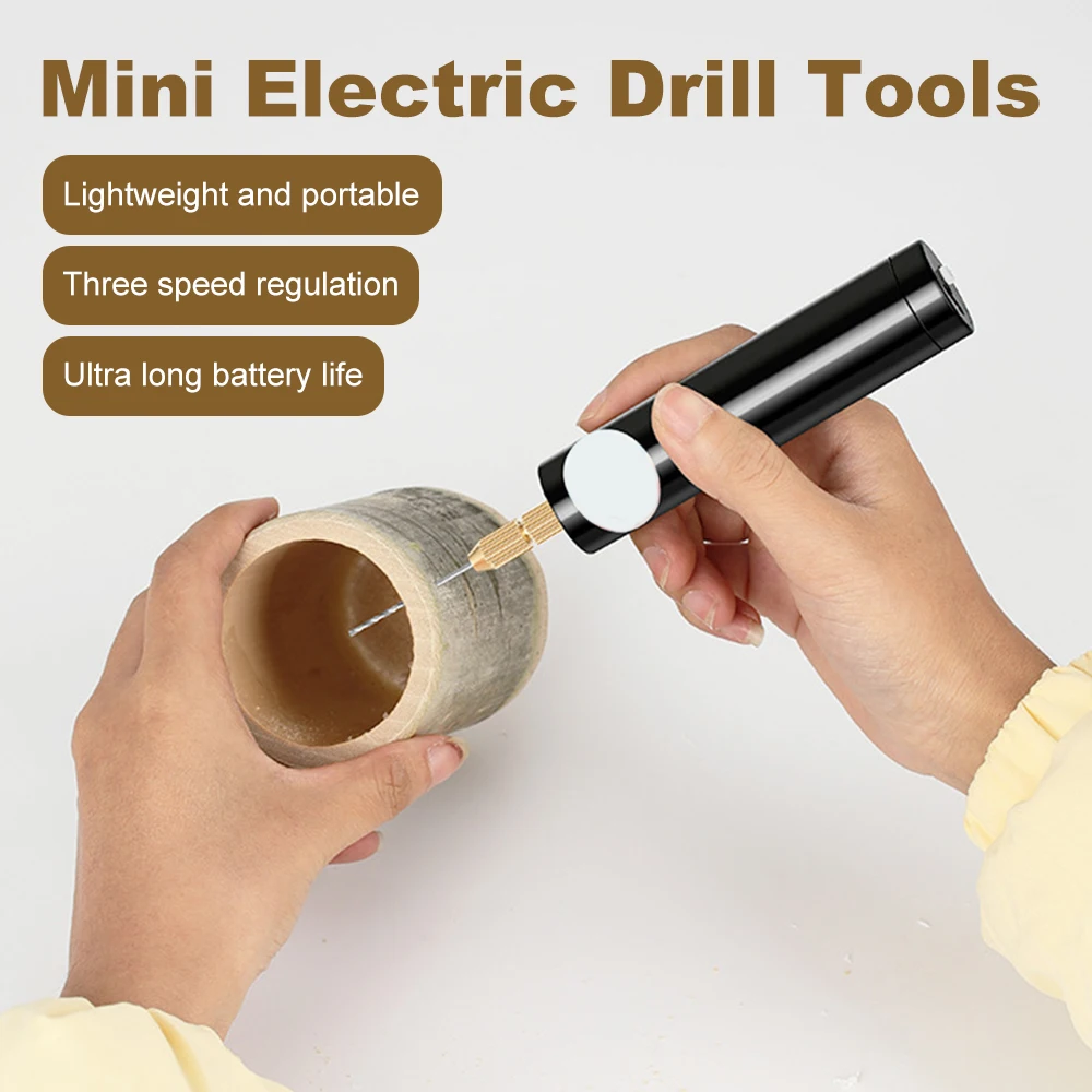 Handheld Mini Electric Drill DIY Electric USB Electric Drill Tools For Epoxy Resin Jewelry Making Wood Craft Engraving Pen Tool