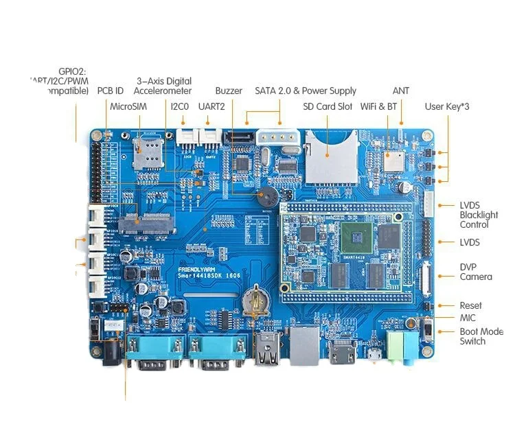 Smart4418/6818 SDK Development Board S5P4418/6818 Core Board Cortex-A9 Base Board 7 Inch Screen