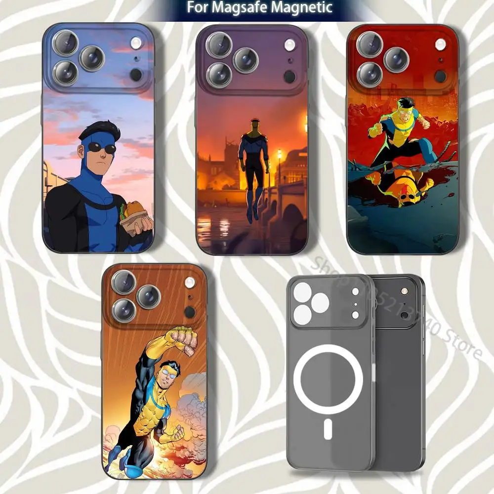 

C-Comic A-InvincibleS COOL Phone Case For iPhone 16,14,11,17,13,15,12,Air,Plus,Pro,Max,E,Mini Frosted for MagSafe Magnetic Grey