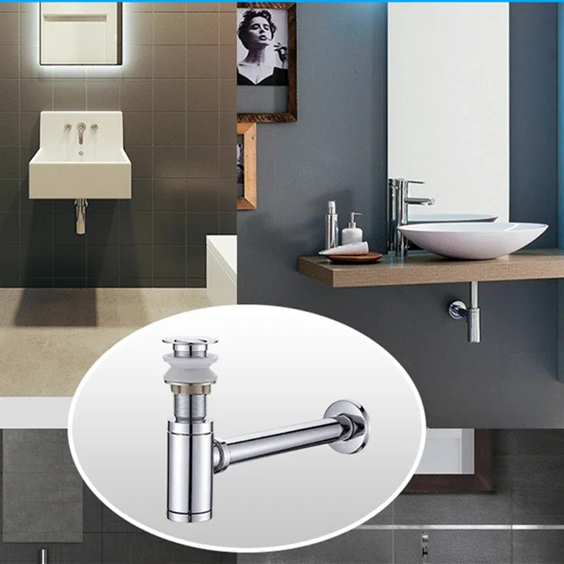 Bathroom Basin Bottle Trap Drain Modern Sink Pop Up Filter Fixture Stopper Set Washbasin Siphon Horse Accessory Renovation