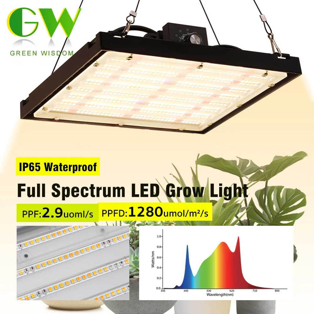 Lampe Phyto à spectre complet 150W LED à intensité variable élèvent la lumière AC90-305V LED élèvent pour la culture intérieure des plantes de tente lumière de croissance