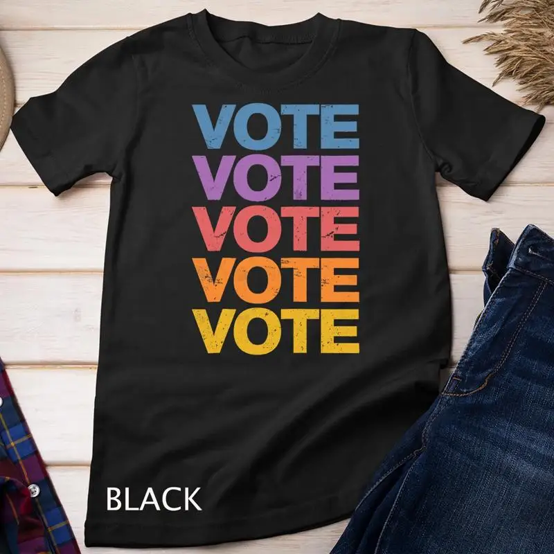 

Винтажная бейсбольная футболка реглан VOTE в стиле ретро, футболка унисекс