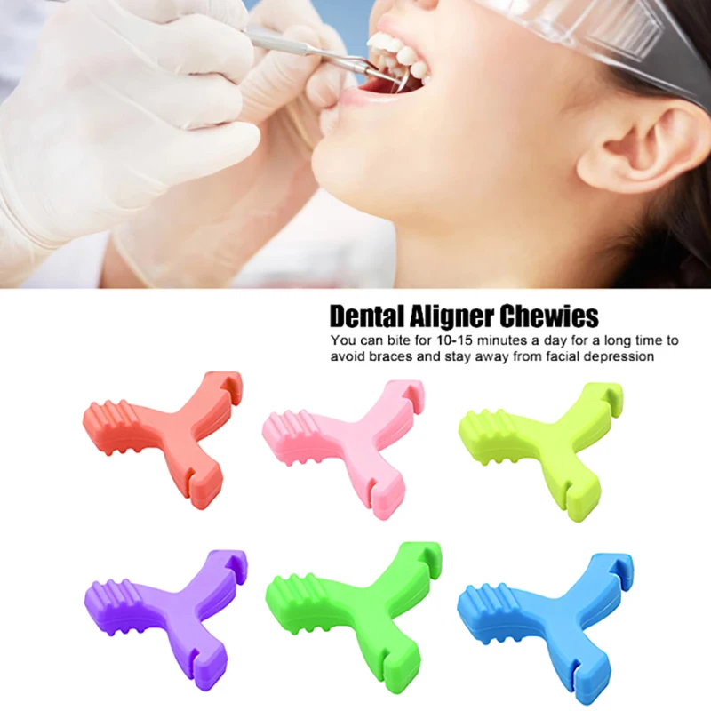 1PCS Y-vormige Siliconen Tanden Stok Bite Dental Aligner Chewies Orthodontische Bite Chewies Voorkomen Gezicht Vervorming