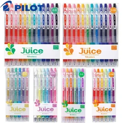 6/12 Color PILOT Juice Gel Pen Set Press Type Color Ballpoint Pen 0.5mm Note-taking Hand Account Stationery School Supplies