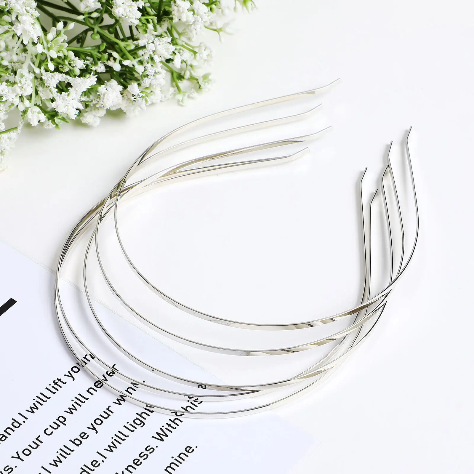 

10Pcs Yoga Hairband for Women Girls Stainless Steel Metal Headband Flexible Non Slip Hair Accessory for Sports Makeup Daily