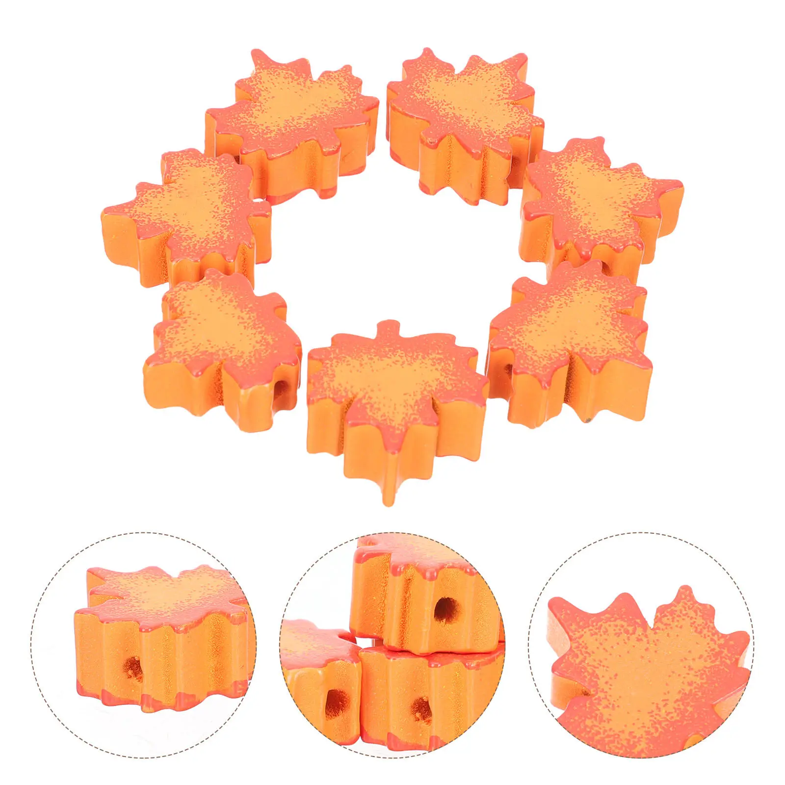 

50 шт. деревянных бусин для рукоделия с предварительно просверленными отверстиями, для подвесок, декора и поделок своими руками, для дома, для создания украшений из нитей