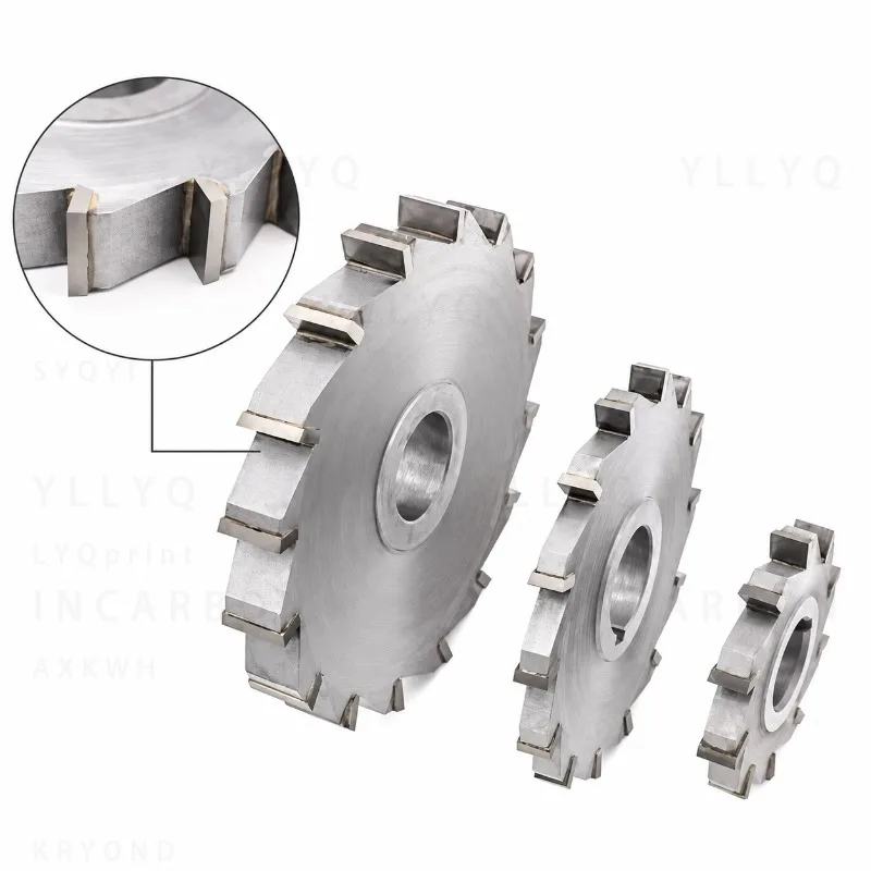 63mm 80mm 100mm 125mm 160mm Alloy Steel Three Edge Milling Cutter 4-20mm Thickness CNC Milling Machine Tool