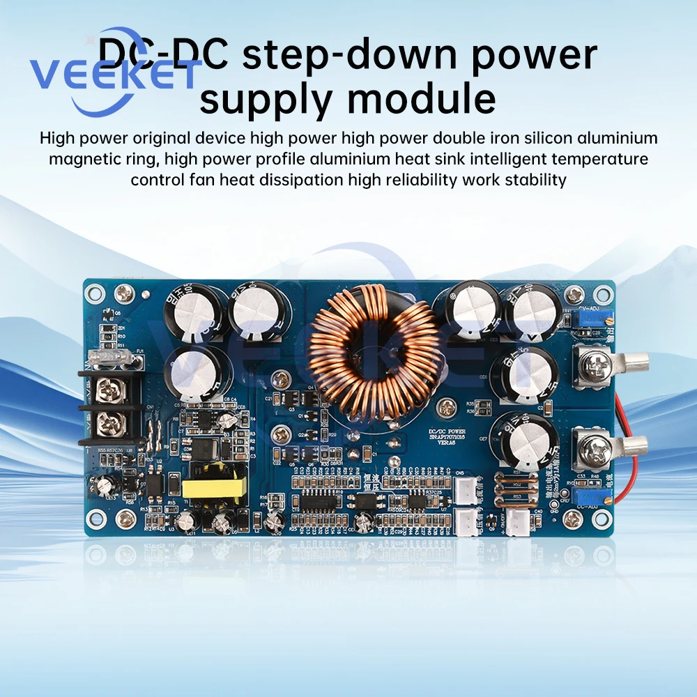 Módulo de fonte de alimentação redutor ajustável DC-DC DC20V-70V para DC2.5V-58V 30A 800W