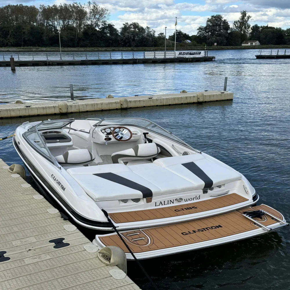 

2018 Glastron GT 185 Плавательная платформа Ступенька для лодки EVA Пена из тикового дерева Напольный коврик SeaDek Gatorstep Стиль Самоклеящийся V415 K9H2