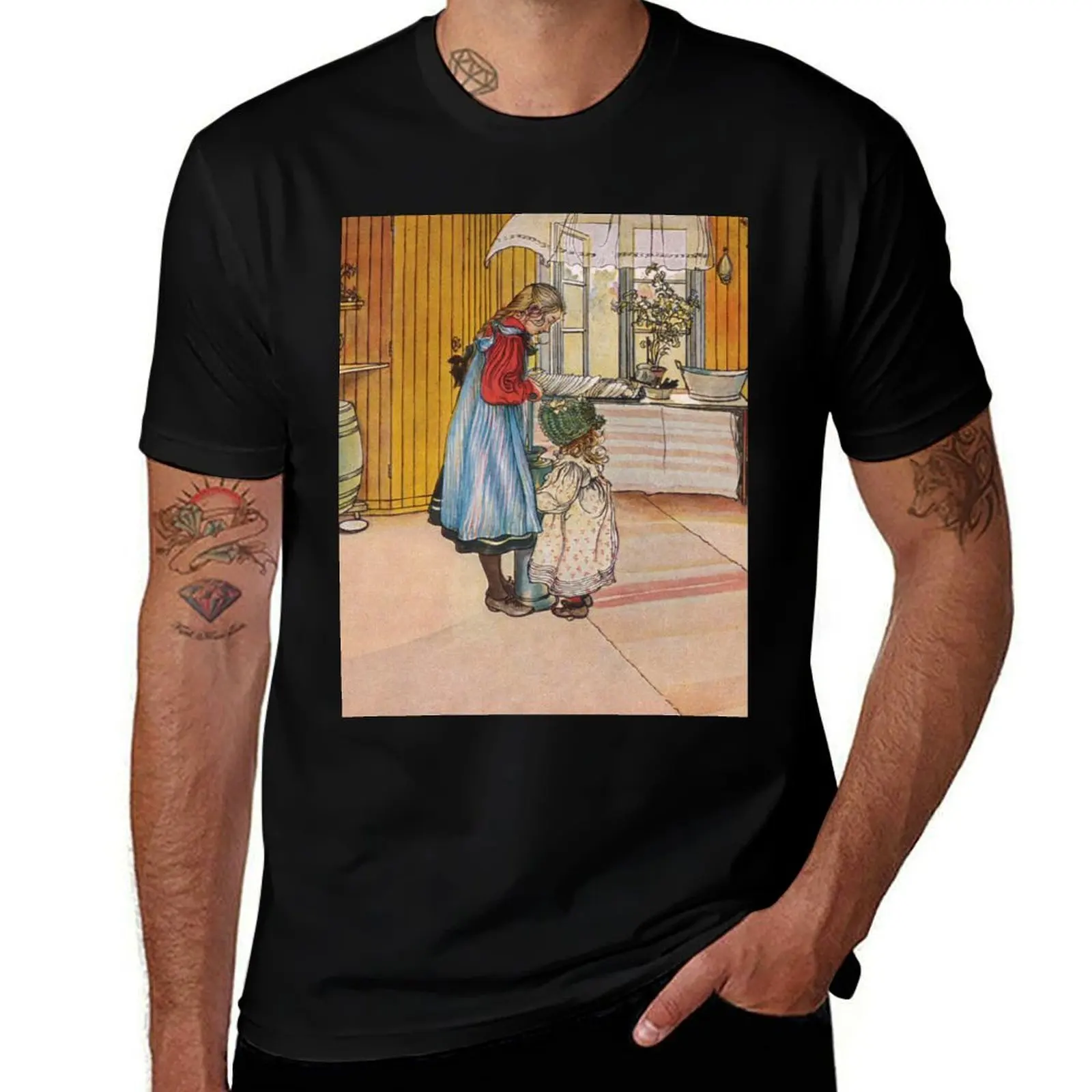 

The kitchen by Carl Larsson T-Shirt football t shirt cotton graphic tees cotton man t-shirts oversized t shirt men