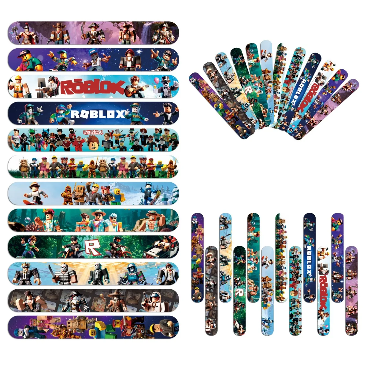 Juego de 12 Pulseras de Juguete Roblox, Diseño de Dibujos Animados, Flexibles, Autoenrollables, Suaves, Regalo