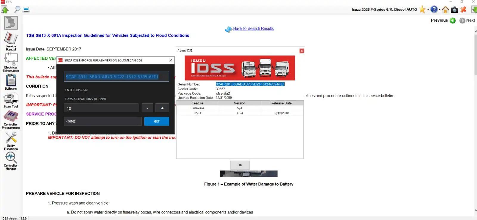 EPC-SOFTWARE ISUZU IDSS Enforce Reflash Speical Password Calculator