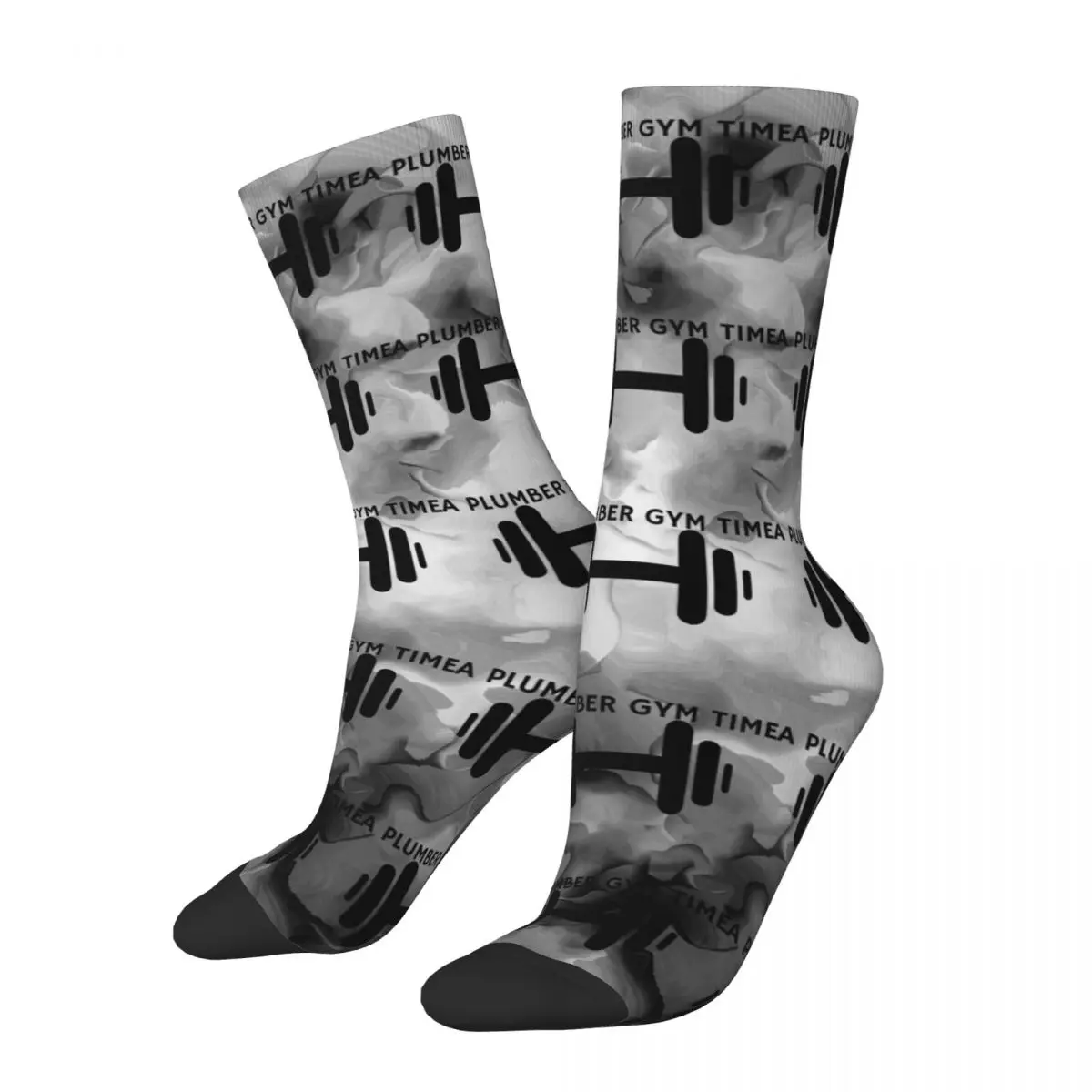 Retro A PLUMBER GYM TIME Men's compression Socks Unisex GYM Harajuku Pattern Printed Novelty Crew Sock