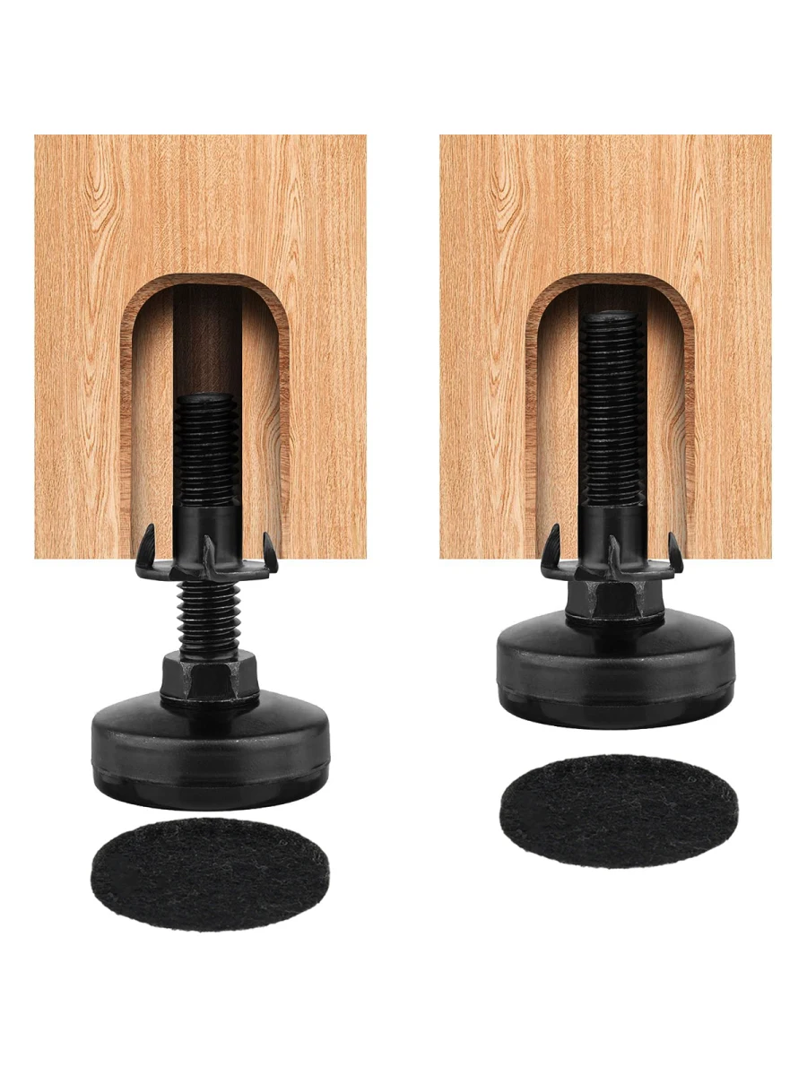 4 Pack Heavy Furniture Levelers Furniture Adjustable Bolt Chair Feet Level Floor Protector Leg Pad Base Damping Sofa Raiser