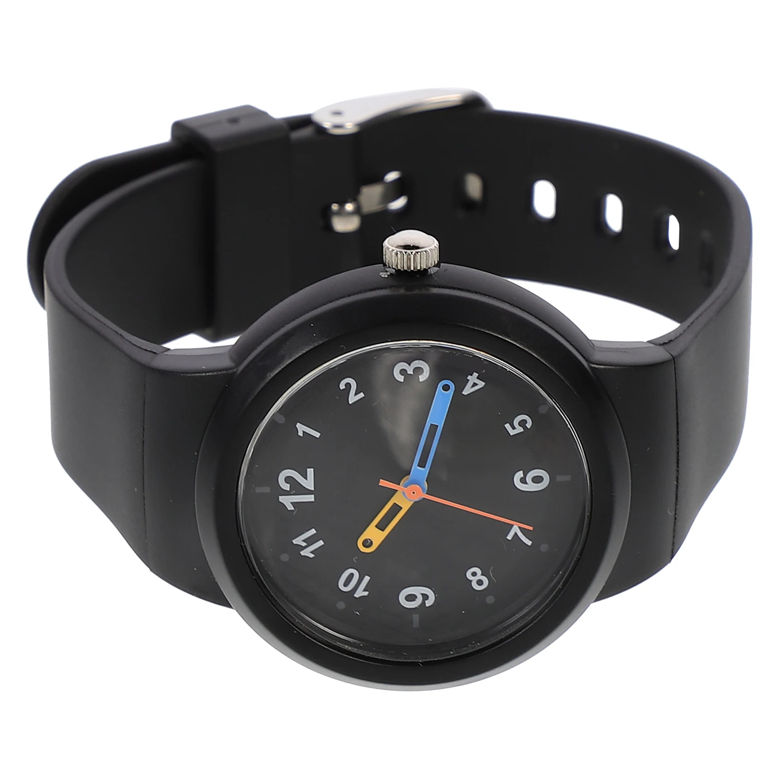 

Waterproof Kids Watch Black Simple Stylish Children's Exam Wristwatch Comfortable Gift for School Sports Occasions