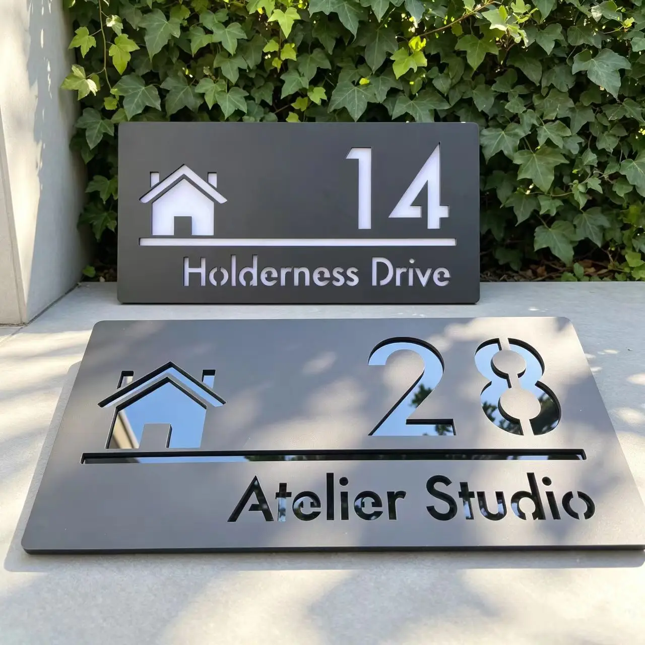 

Personalized house number signs, custom street name address plaques, double-layer acrylic house icons, suitable for villa and ap