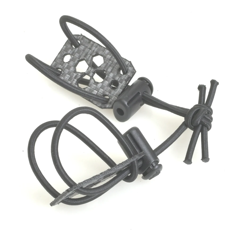2PCS Tactical Communication PTT Fixed Plate Holder Imported Teg-Ris Elastic Rope Fixed Buckle