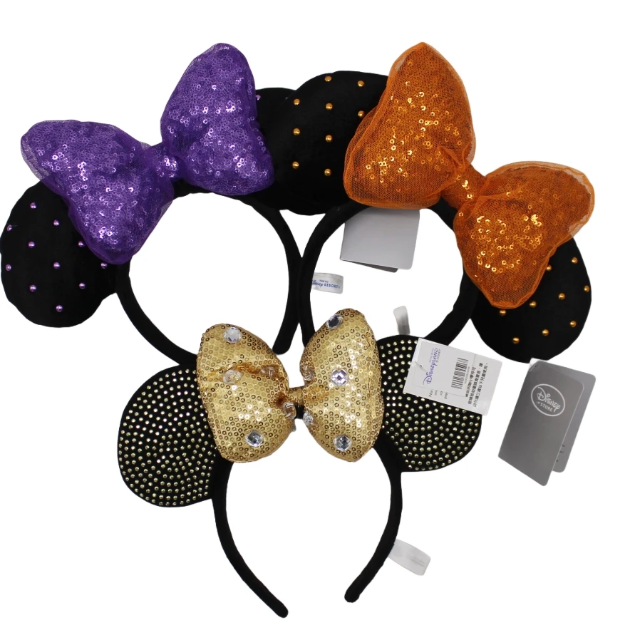 

1 шт., повязка на голову с ушками Микки Мауса Диснея, принцесса Сериса, праздничная вечеринка, подарок на Хэллоуин, костюм на Хэллоуин, плюшевая игрушка, Рождественский подарок