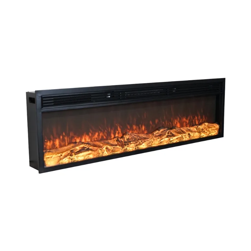 Indoor Electric Fireplace Heater with Decorative Flame Simulation Metal Insert Home Heating GCC CE Certified Custom Wholesale