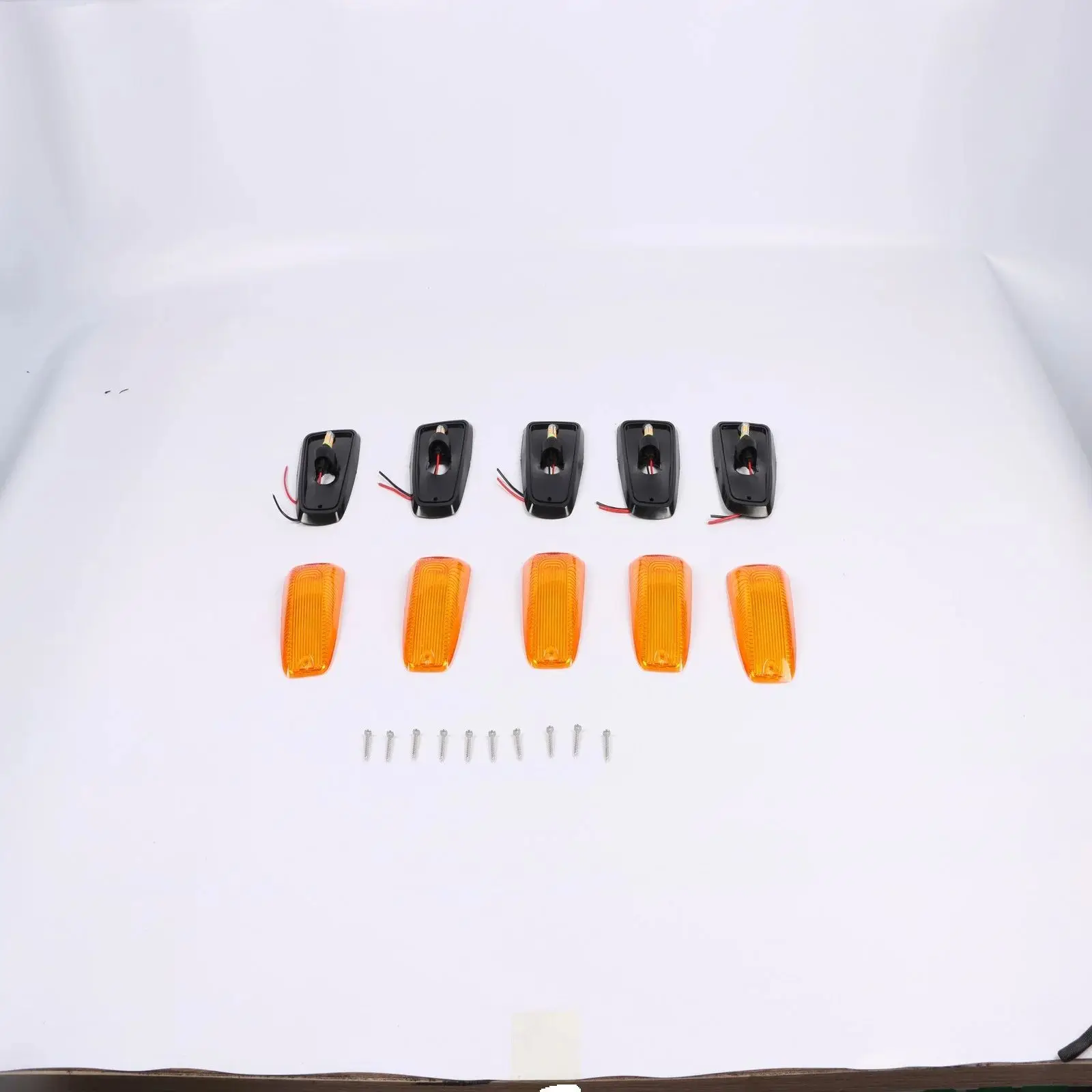 

5PCS Amber LED Cab Marker Roof Lights FOR Chevrolet C/K 1500 2500 3500 1988-2000 OE 11516638