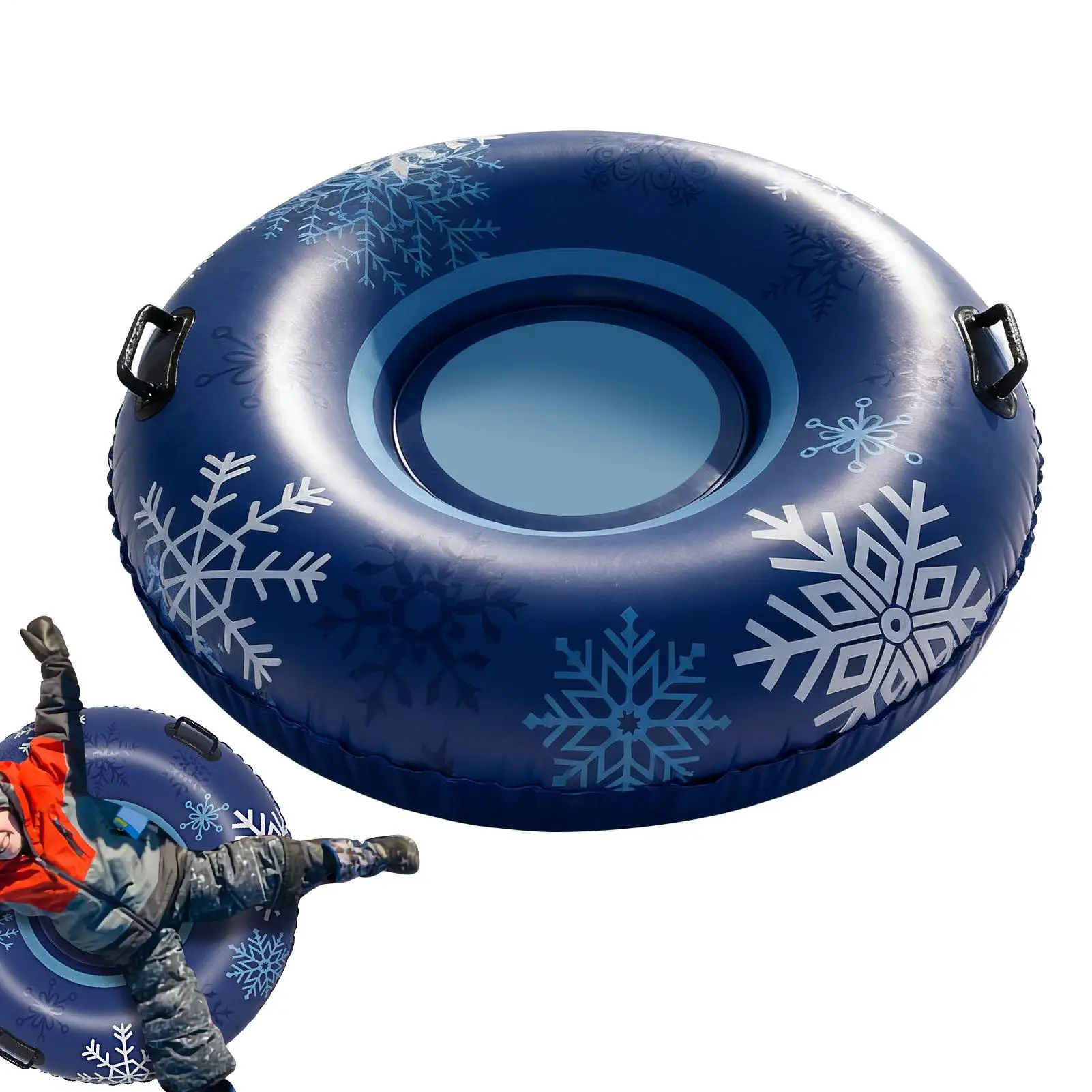 

Снежные санки для взрослых, 43,3 дюйма, надувные морозостойкие поплавки, сверхмощные сани для малышей на зиму, снежные приключения, путешествия, исследования