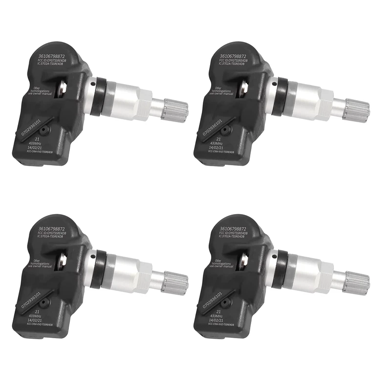 

4PCS 36106798872 Tire Pressure Sensor For BMW X1 E84 X3 F25 X4 F26 F07 F10 F11 F12 F13 F25 F26 F30 F31 F34 E89 Mini R58 R59