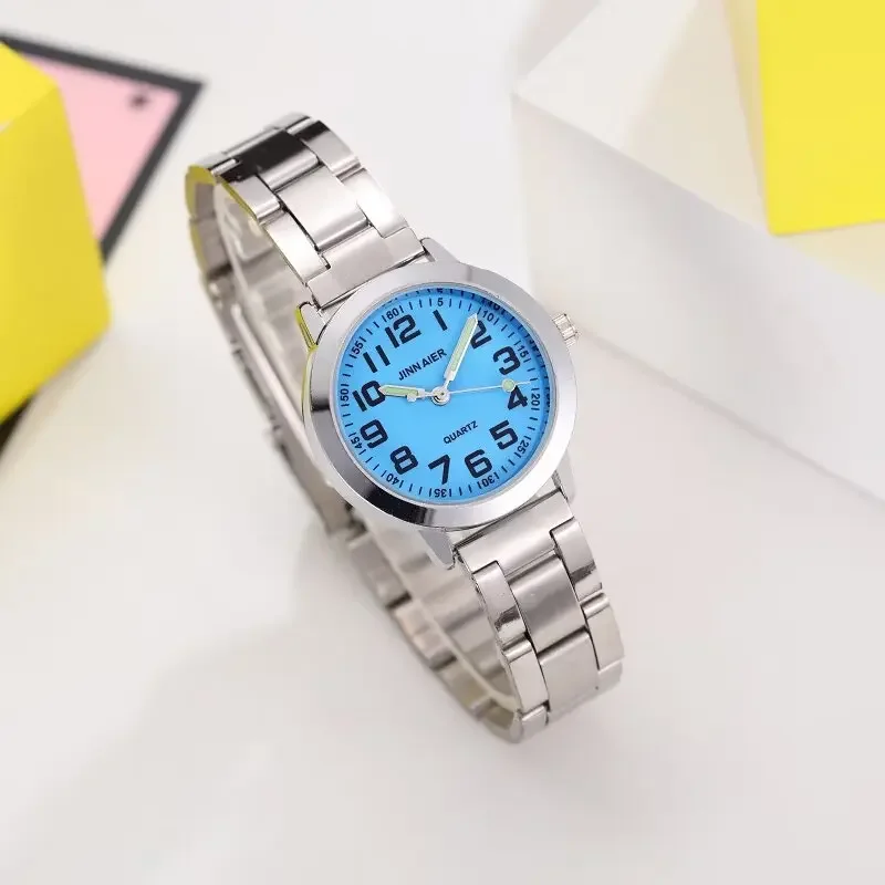 New Arrival Simple Creative Desgin High Quality Fashion Brand Clock Timer Girls Stainless Steel Ladies Women Kids Watch