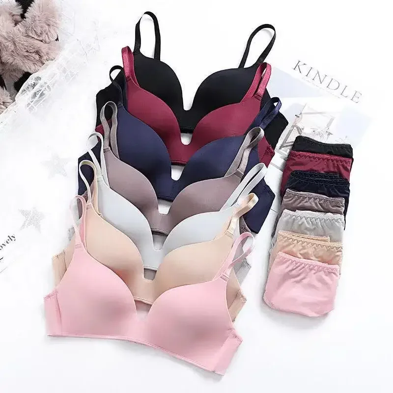 

Women Seamless Bra Sexy No Wire Push Up Underwear Girls Students Breathable Thin 10 Colors Bras Female's Bra Breathable Gathered