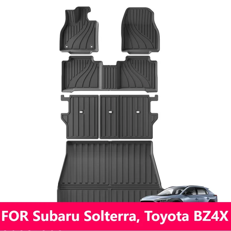 

LHD TPE 3D Floor Mats for Subaru Solterra & Toyota BZ4X 2023-2025, Waterproof Black Car Mat Set