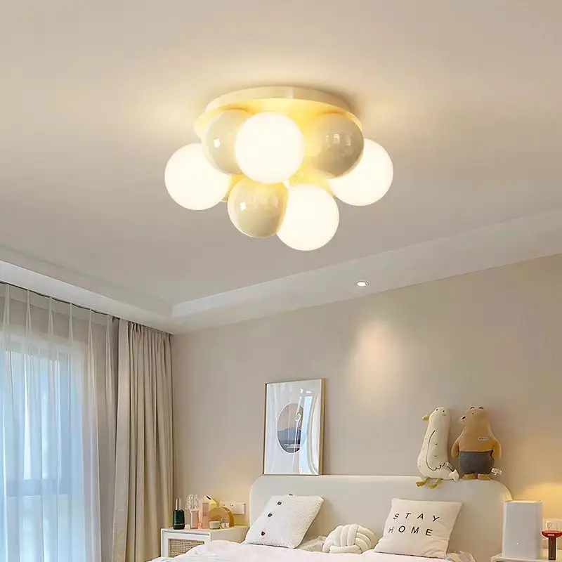 Modern New Bubble Ball Cream Style Ceiling Lights Simple for Living Room Bedroom Magic Bean Lamps Nordic Minimalist Lamps