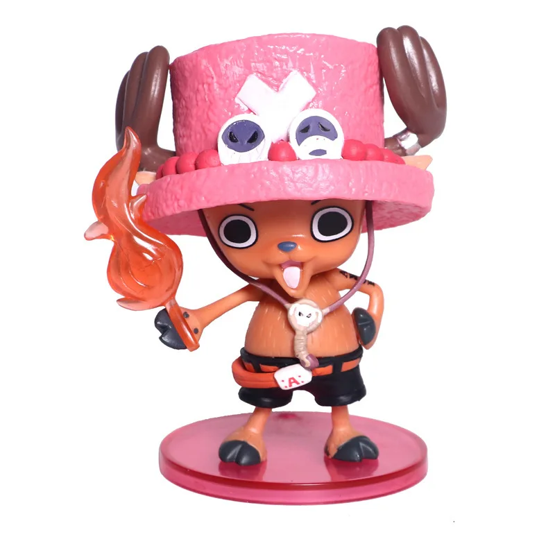 Anime One Piece Luffy Ace Usopp Sanji Roronoa Zoro Burukku Brook Edward Newgate Cosplay Chopper PVC Figures Model Kids Toys Doll