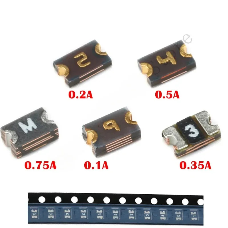 50PCS/Lot PolySwitch Self-Recovery Fuses 0805 0.1A/0.2A/0.35A/0.5A/0.75A/1.1A SMT SMD Resettable Fuse PPTC