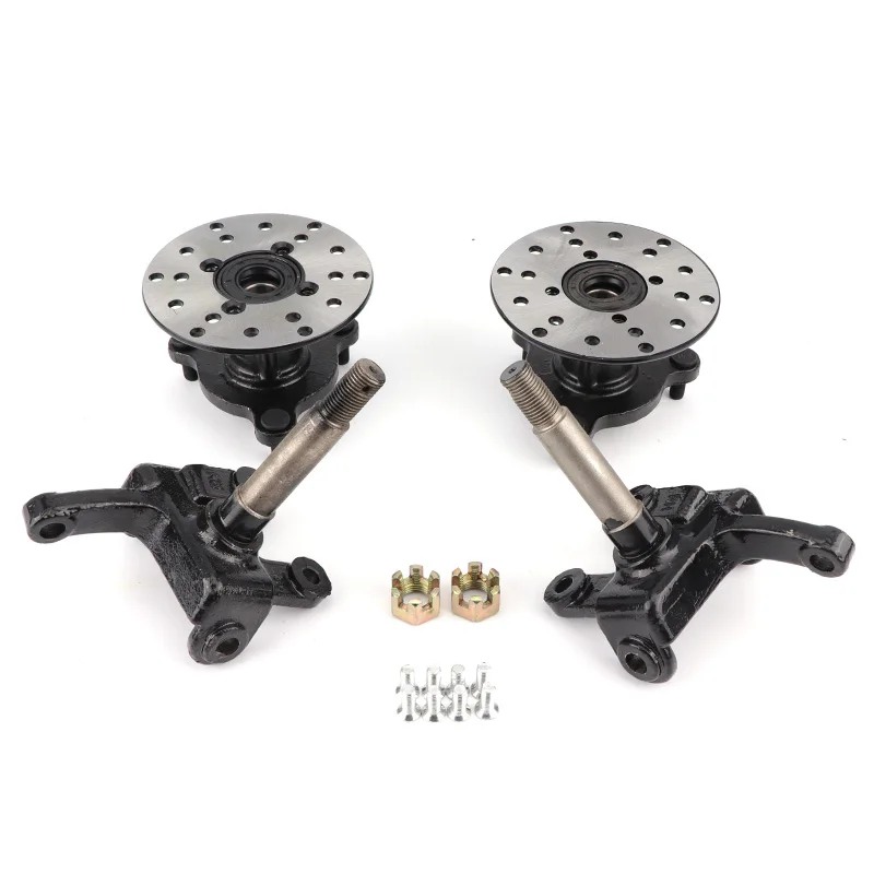 1Set 3 Stud Steering Strut Knuckle Spindles with 108mm Brake Disc Wheel Hub For 110cc DIY Electric ATV UTV Golf Buggy Bike Parts