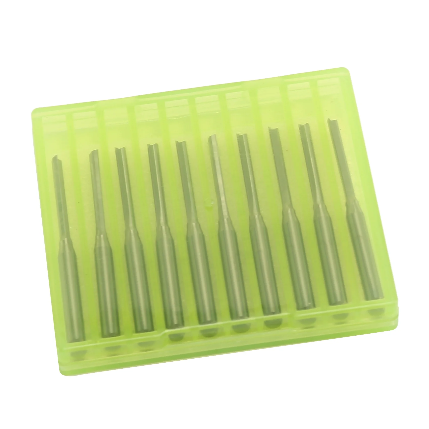 10 pezzi due flauti frese dritte frese a fessura dritta taglierina per legno due doppie punte a flauto muslimate per Router CNC